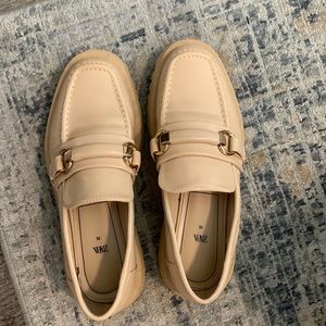 Zara platform loafers